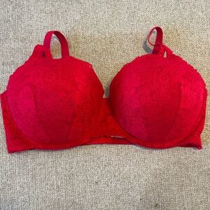 PINK Victoria's Secret Vibrant Red Lace Bra